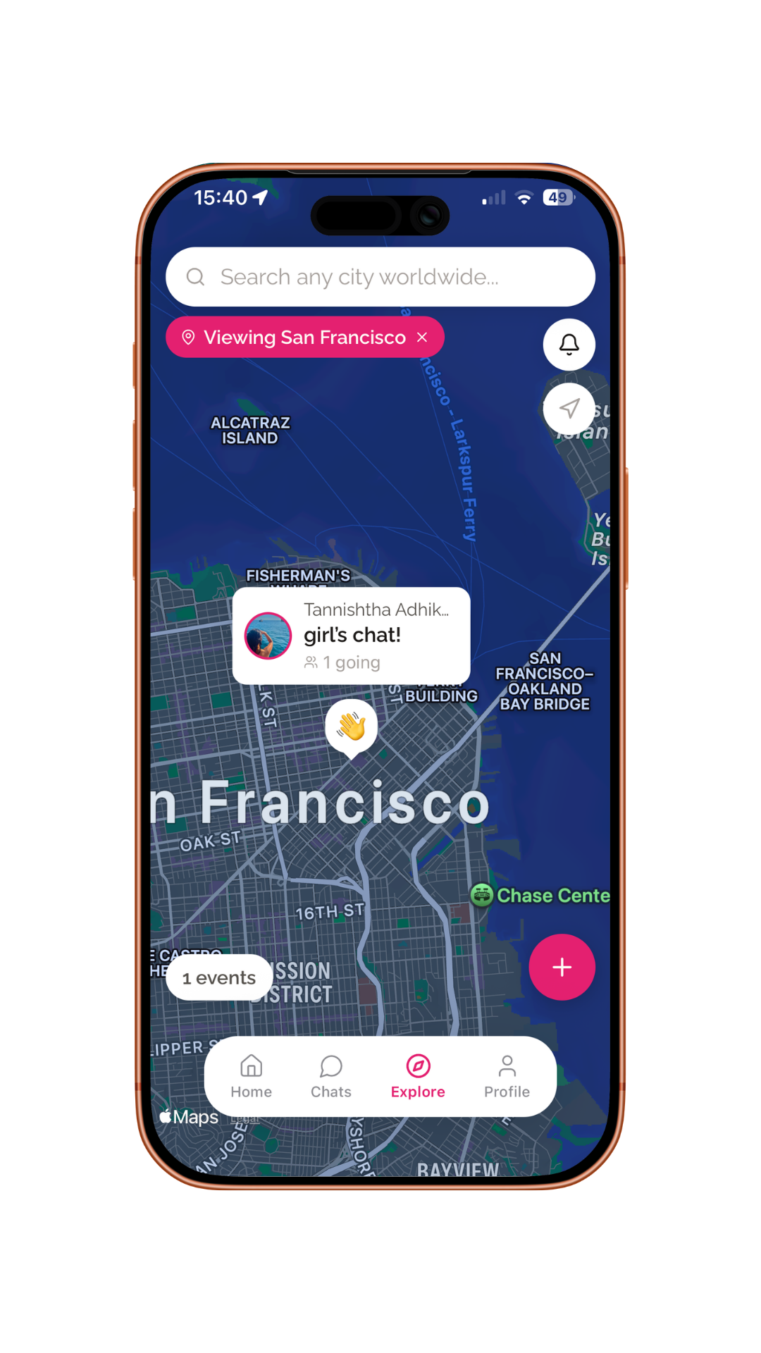Explore local hangouts feature